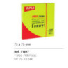 BLOC NOTAS ADHESIVO APLI 75*75 FLUOR AMARILLO 100H PTE/12U
