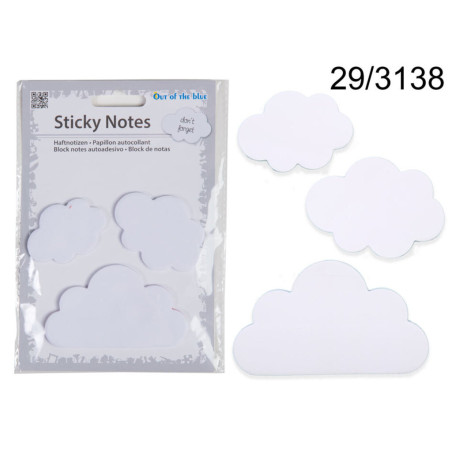 BLOC NOTAS ADHESIVO OOTB FORMA NUBE BLISTER 3U TAMAÑOS SURTIDOS 29/3138