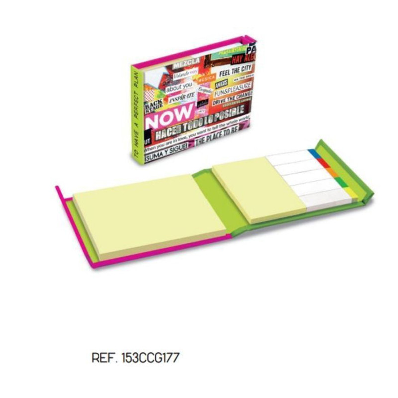 BLOC NOTAS DEC C/POST-IT MAKU16 CECILE COLLAGE 153CCG177 ^