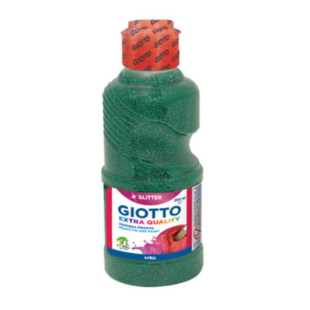 TEMPERA GIOTTO LIQUIDA GLITTER VERDE 250ML FILA