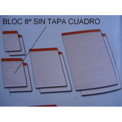 BLOC NOTAS GRAPADO  8º CUADROS S/TAPA PTE 10U PACSA 18130