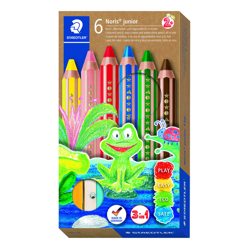LAPICEROS COLOR NORIS JUNIOR 140 CJ 6 UDS+SACAPUNTAS STAEDTLER 140 C6