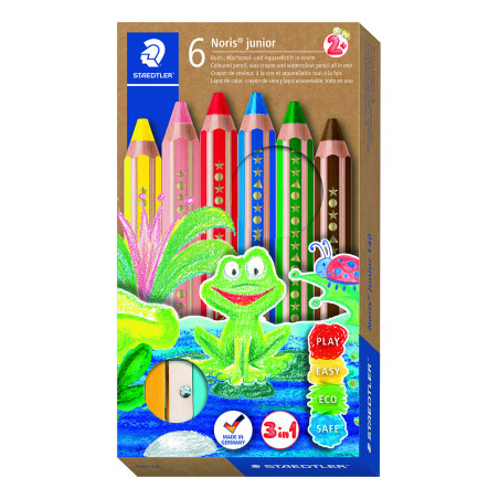 LAPICEROS COLOR NORIS JUNIOR 140 CJ 6 UDS+SACAPUNTAS STAEDTLER 140 C6