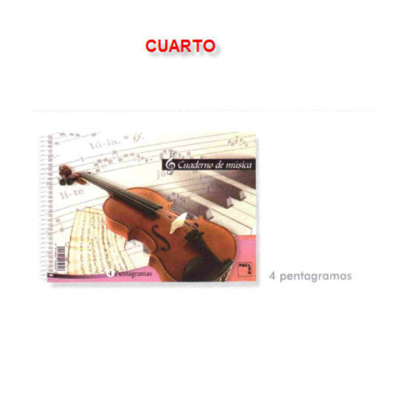 BLOC MUSICA PACSA 4º APAISADO 4 PENTAGRAMAS ANCHO 20H 18804