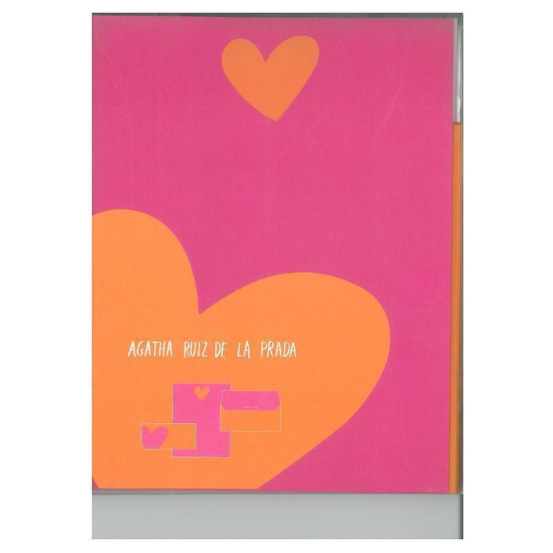 BLOC CARTAS AGATHA SOBRES PAPEL CORAZON ^