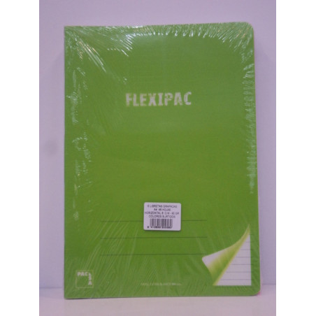 LIBRETA PACSA FLEXIPAC TAPA PLASTICO A-4 48H HORIZONTAL 90G 20058