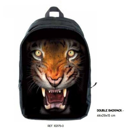 MOCHILA SENFORT16 DAYPACK CREMALLERA BAGGUAY EXTREME TIGER 1021753 ^