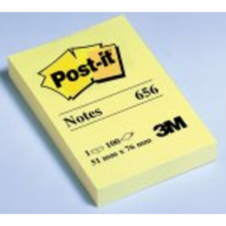 BLOC NOTAS ADHESIVO POST-IT 656 51*76 PTE 12U 3M