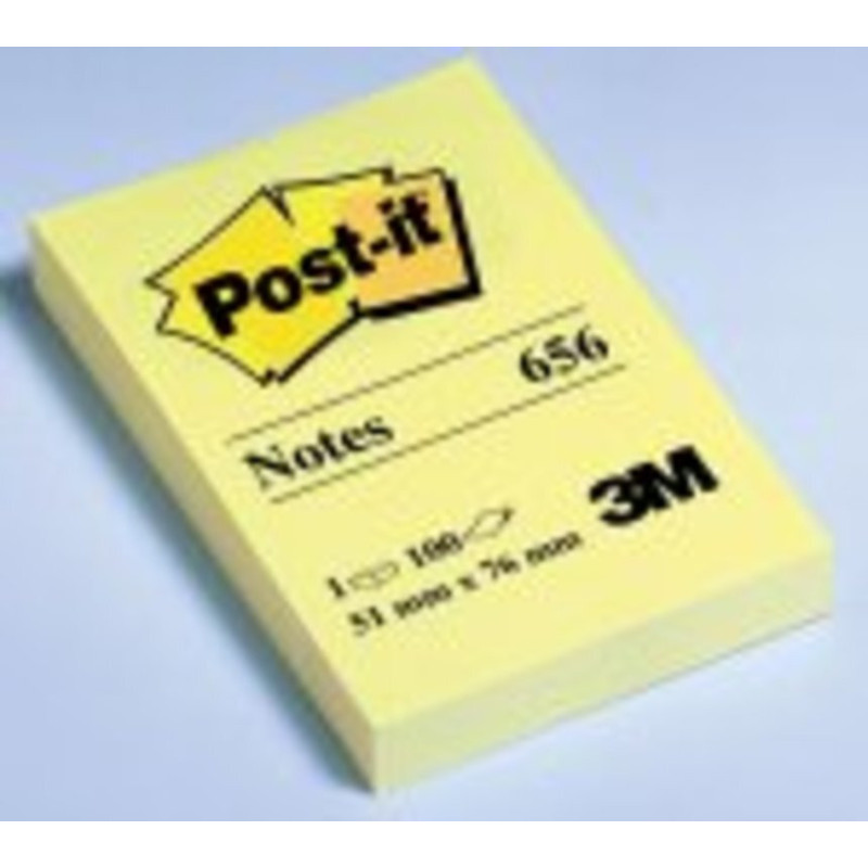 BLOC NOTAS ADHESIVO POST-IT 656 51*76 PTE 12U 3M