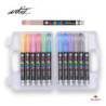 ROTULADOR ACRILICO PINCEL ALEX BOG LIQUID BRUSH MALETA REGALO 12 COLORES AB-0664