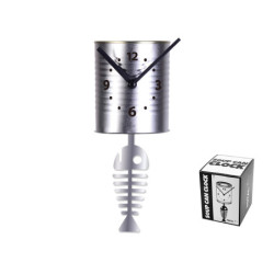 RELOJ PARED I-TOTAL LATA DE SOPA Y PESCADO PLATA XL0471 ^
