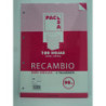 RECAMBIO PACSA A-4 90GR 100H 4 TALADROS HORIZONTAL MARGEN 21262