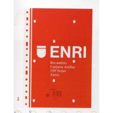 RECAMBIO FOLIO 100H 16 TALADROS ENRI HORIZONTAL