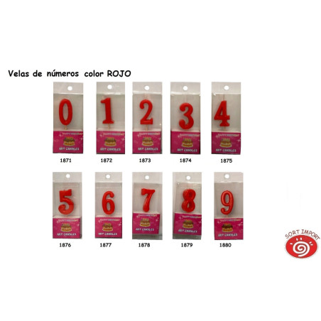 VELA CUMPLEAÑOS NUMERO 5 EN CAJA SORT 1876 UNIDAD