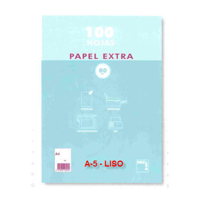 PAQUETE REPRO A-5 80G PACSA PAPEL EXTRA LISO 100H 21814