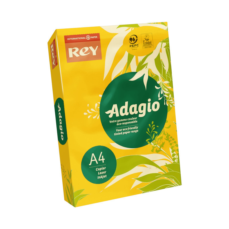 PAPEL REPRO 80G A-4 REY ADAGIO INTENSO ALBARICOQUE C-60 500H ^