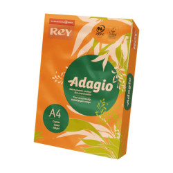 PAPEL REPRO 80G A-4 REY ADAGIO INTENSO NARANJA C-21 500H ^