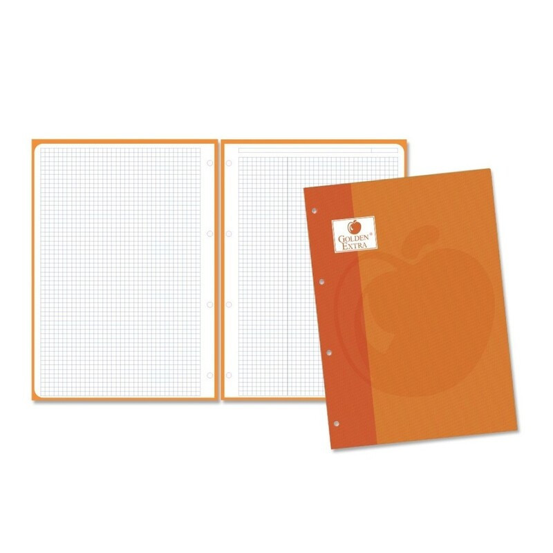 RECAMBIO GOLDEN SCHOOL EUROPEAN A-4  80H 5*5 NARANJA POESSA 323828