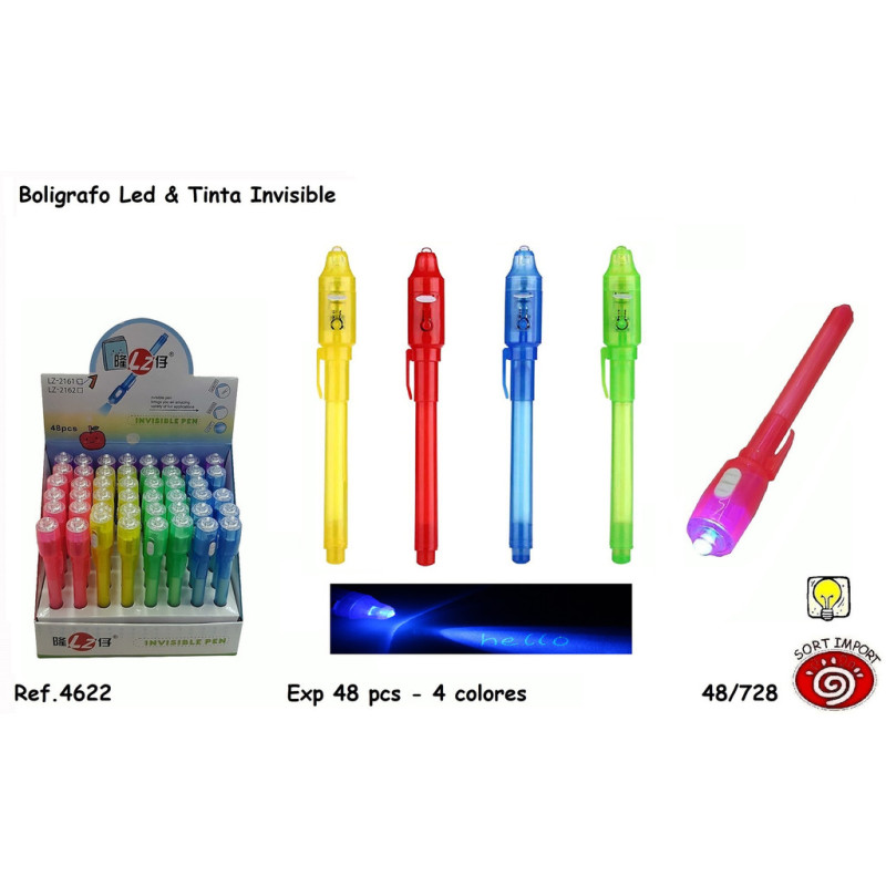 ROTULADOR TINTA INVISIBLE ULTRAVIOLETA C/LUZ LED SORT 4622 (48)