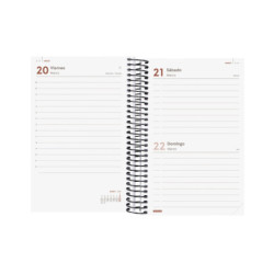 AGENDA YEAR E5 1DP 2026 NEGRO+ FINOCAM26 741096026 135 X 24 X 181 MM