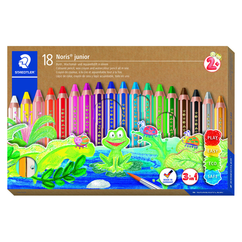 LAPICEROS COLOR NORIS JUNIOR 140 CJ 18 UDS+SACAPUNTAS STAEDTLER 140 C18