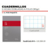 CUADERNILLO 5 HOJAS CUADRO 8*8 ESCOLOFI PTE 10U 165080400