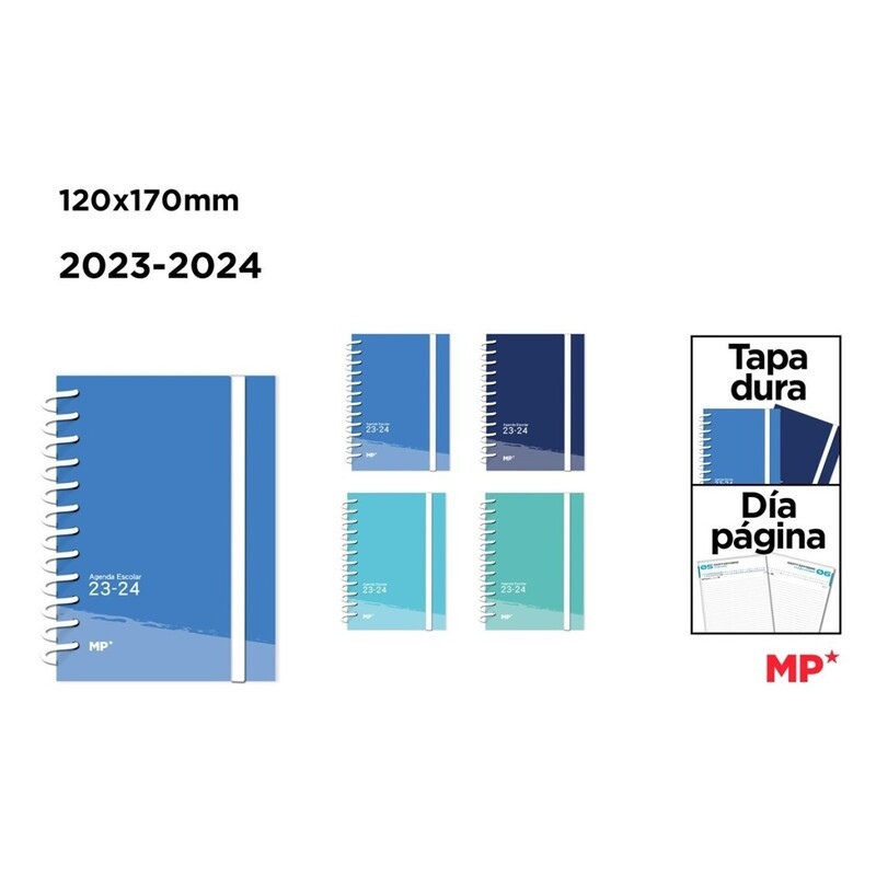 AGENDA ESCOLAR 23/24 MP24 MAINPAPER TAPA FORRADA 12*17 D/P PB2324-13