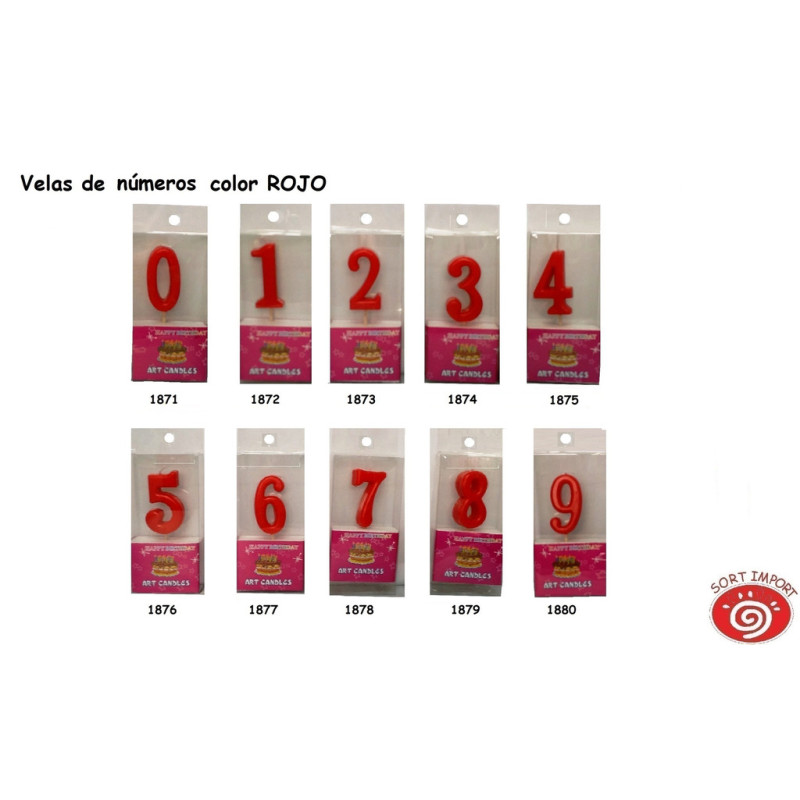 VELA CUMPLEAÑOS NUMERO 5 EN CAJA SORT 1876 UNIDAD