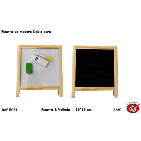 PIZARRA CABALLETE SORT SOBREMESA BLANCA Y TIZA C/ACCESORIOS 5071