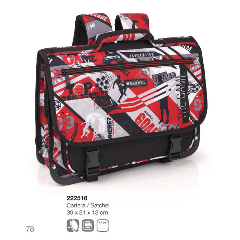 MOCHILA GABOL18 SCHOOL GAME FRANCESA 39CM 222516