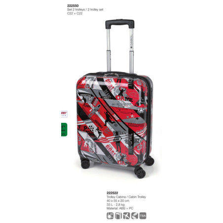 LOTE 2 TROLLEYS CABINA 40*55*20 GABOL18 SCHOOL GAME 222550