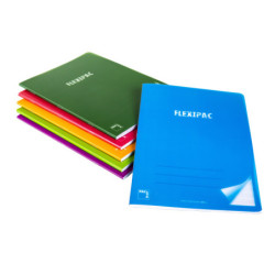 LIBRETA A5+ 48HJ 90G CUADRO 5MM MRG T/PP FLEXIPAC PACSA.