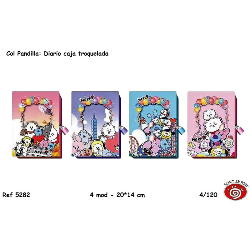 DIARIO SORT TROQUELADO SERIE PANDILLA 5282