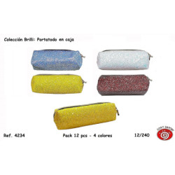PORTATODO SORT CUADRADO SENCILLO PURPURINA 4 COLORES SURTIDOS 4234 (12)