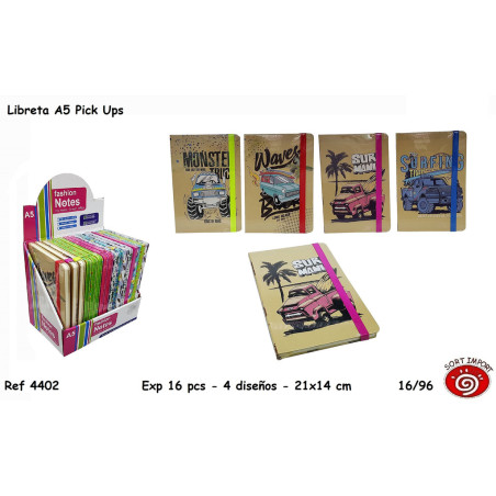 LIBRETA SORT COCHES VAN C/GOMA A-5 4402