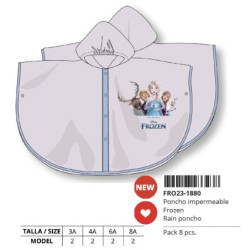 PACK 8 PONCHOS IMPERMEABLES FROZEN "BELIEVE" SAFTA23 SEP FRO23-1880