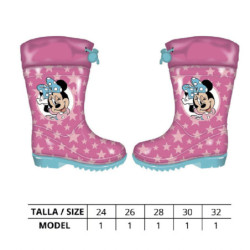 PACK 5 PARES DE BOTAS DE AGUA MINNIE MOUSE "ME TIME" SAFTA23 SEP MIN23-1010