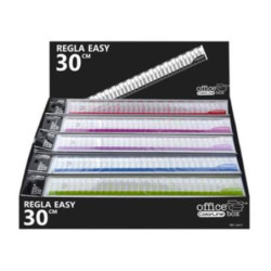 REGLA OFFICE BOX EASY 30CM COLORES SURTIDOS 33011 UNIDAD
