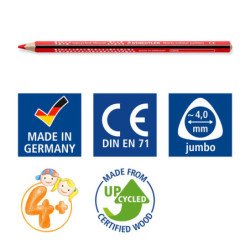 LAPIZ STAEDTLER NORIS COLOR TRIPLUS JUMBO 12 COLORES CAJA CARTON 188C12