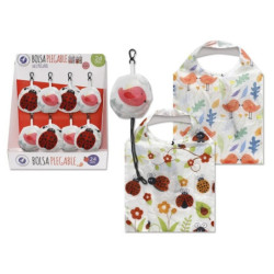 BOLSA COMPRA LAGART PLEGABLE C/FUNDA MOD SURTIDOS ANIMALES 328056 POESSA (24)