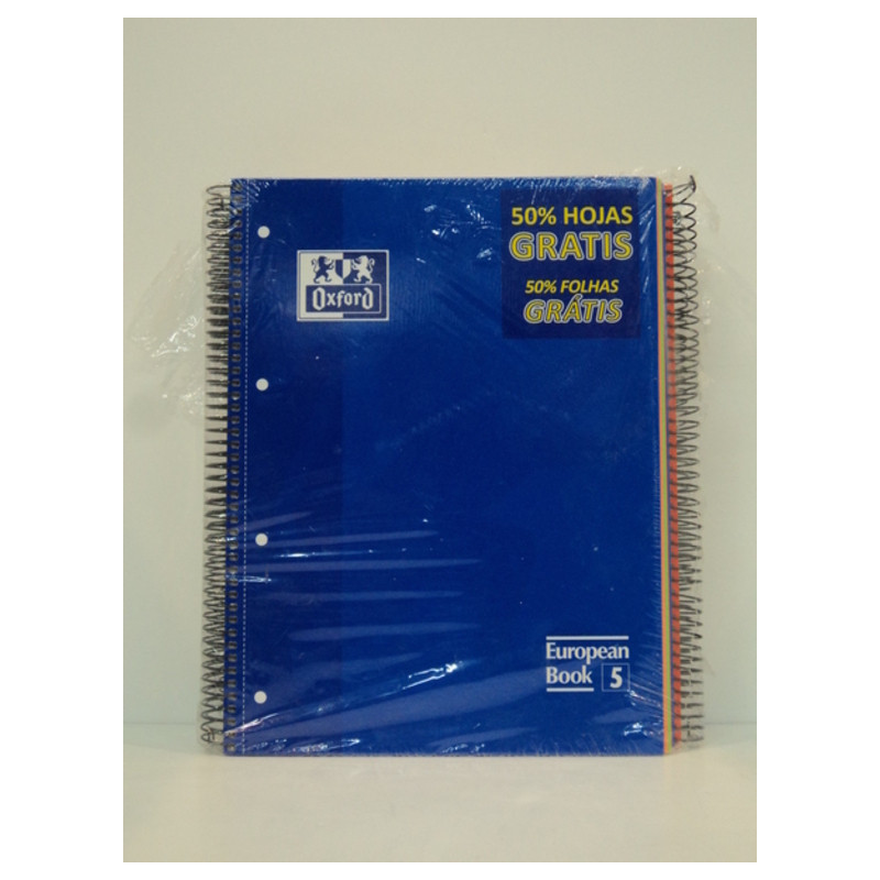 CUADERNO EUROPEAN ENRI OXFORD SCHOOL TE A-4 60H+60H 5*5  100430279