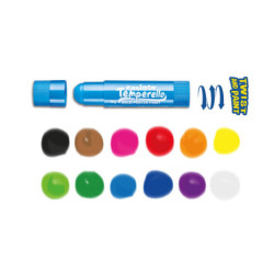 TEMPERA SOLIDA CARIOCA TEMPERELLO 12 COLORES UNIDAD 42738