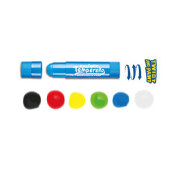 TEMPERA SOLIDA CARIOCA TEMPERELLO 6 COLORES UNIDAD 42739