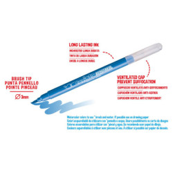 ROTULADOR CARIOCA AQUARELL 12 COLORES ACUARELABLE UNIDAD 42747