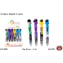 BOLIGRAFO MULTICOLOR 6 COLORES SORT SERIE ESPACIO 5549 (36)