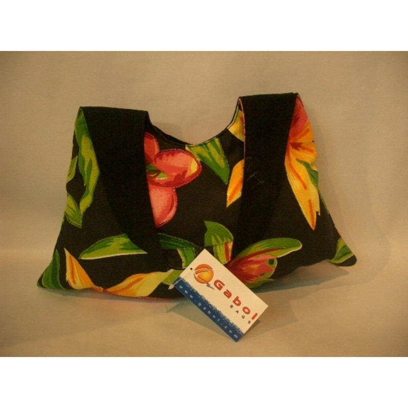 BOLSA PLAYA GABOL 06 IPANEMA PEQUEÑA NEGRA 34804 ^