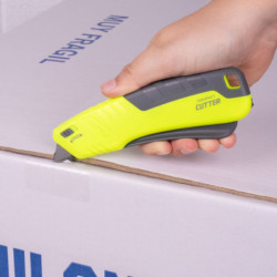 CUTTER SEGURIDAD MILAN AUTO RETRACTIL SERIE ACID AMARILLO BWM10523Y