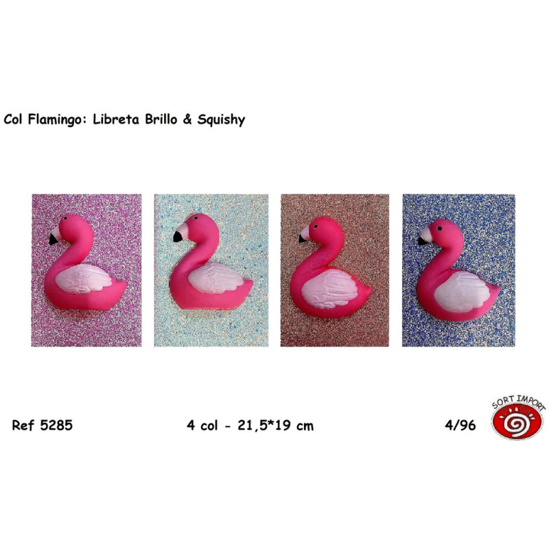 LIBRETA SORT PURPURINA SQUISHY FLAMENCO 5285
