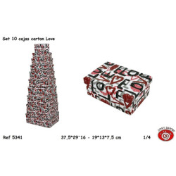 CAJA DECORADA SORT SERIE LOVE SET 10 CAJAS 5341