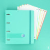CARPEBLOC RINGBOOK A4 4A ENRI OXFORD SCHOOL POLYFOAM MENTA PASTEL C/RECAMBIO 100H 5 COL 400131302